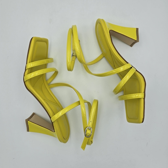 Marc Fisher Mahima Strappy Heeled Sandals, Greenish/Yellow, Women's 5M - Picture 14 of 15